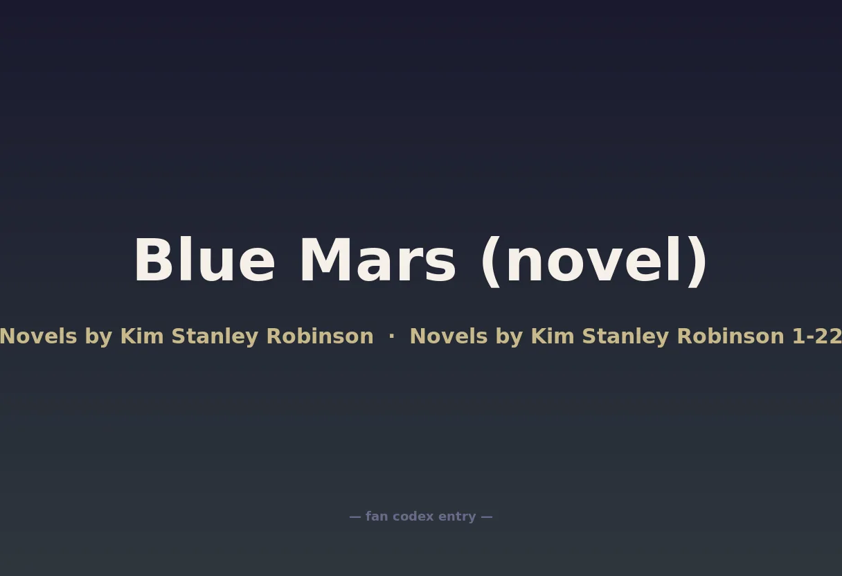 Blue Mars (novel)